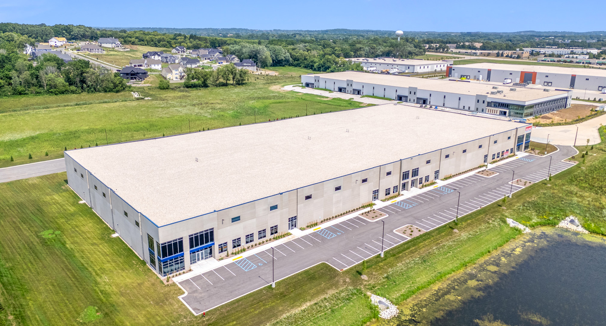Dock-high loading and truck circulation at Highlands Business Park